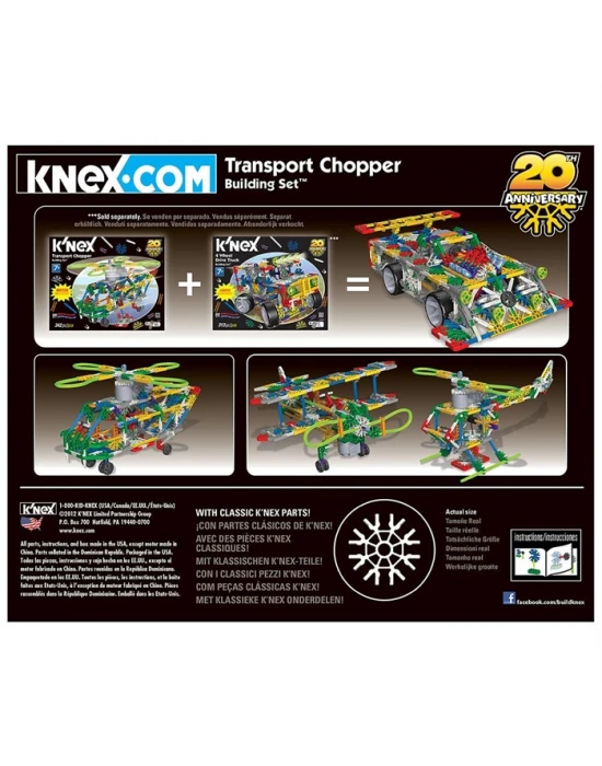 K’Nex Taşıyıcı Helikopter (Işıklı) Building Set Knex 11413