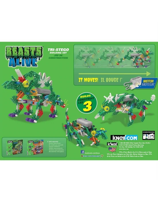 K’Nex Tri-Stego Yapım Seti (Motorlu) Beasts Alive Knex 34484