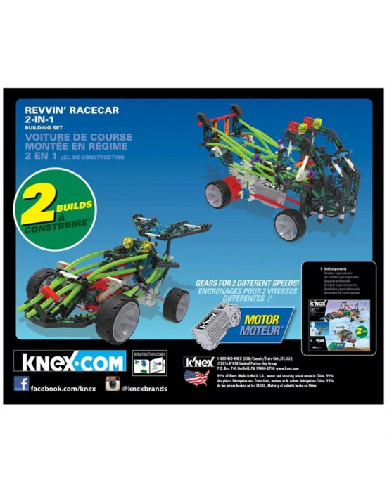 K’Nex Yarış Araçları 2 Model (Motorlu) Building Set Knex 16005