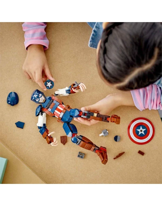 LEGO Marvel Kaptan Amerika Yapım Figürü 76258