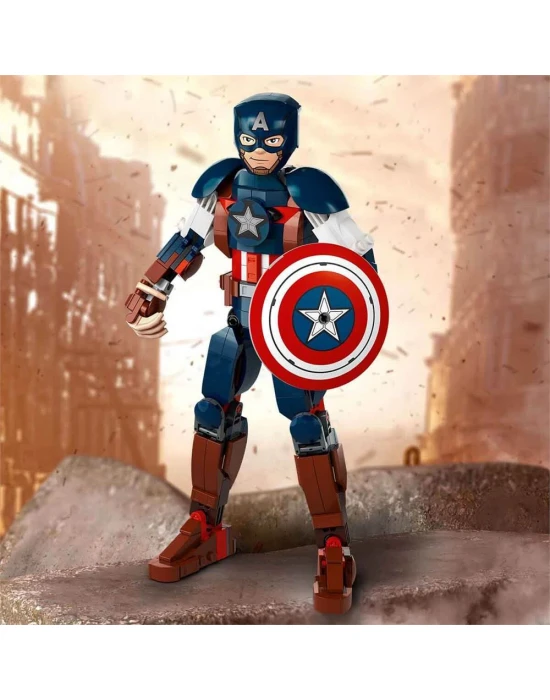 LEGO Marvel Kaptan Amerika Yapım Figürü 76258