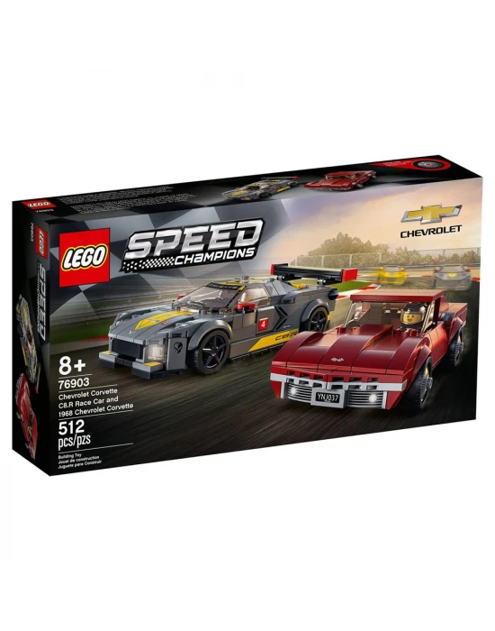 Lego Speed Champions Chevrolet Corvette C8.R Yarış Arabası ve 196