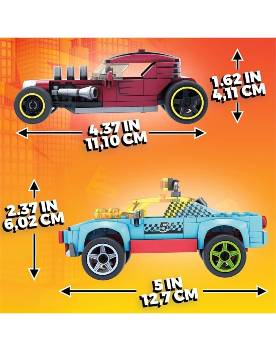 Mega Hot Wheels Aksesuarlı Dörtlü Araç Seti
