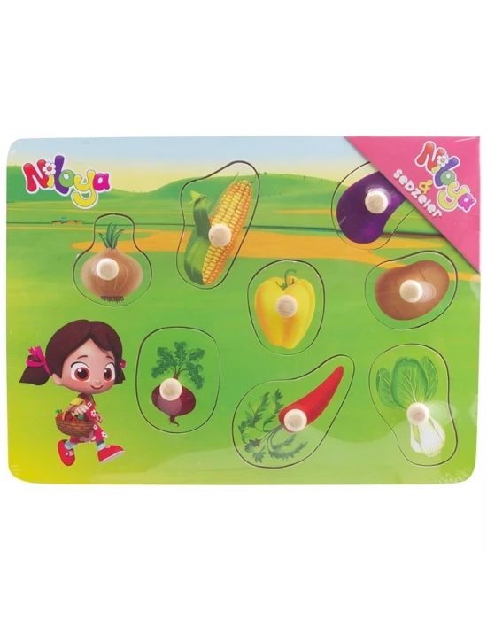 Niloya Ahşap Puzzle Sebzeler