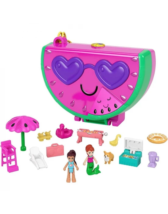 Polly Pocket Karpuzlu Havuz Partisi Kompakt Oyun Seti