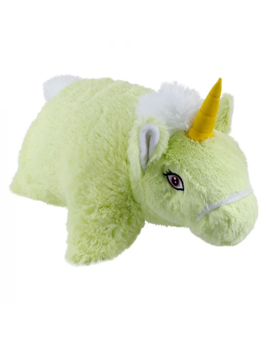 Unicorn Katlanır Yastık Peluş Yeşil