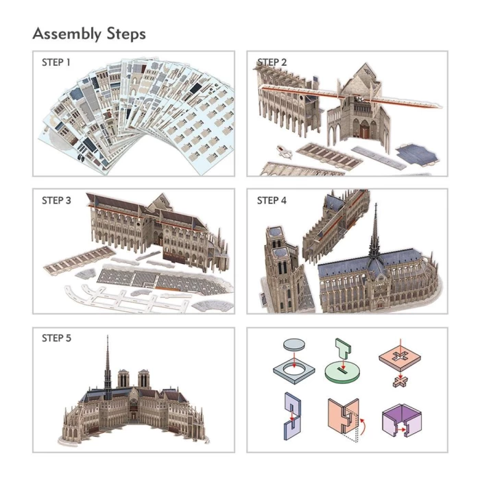 Cubic Fun 293 Parça Puzzle Notre Dame de Paris