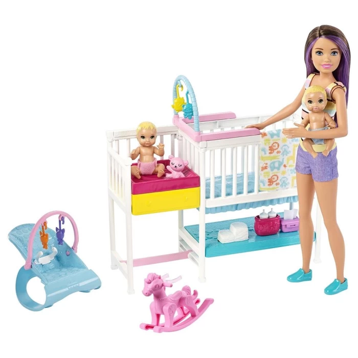 Barbie Bebek Bakıcısı Skipper Uyku Eğitiminde Oyun Seti