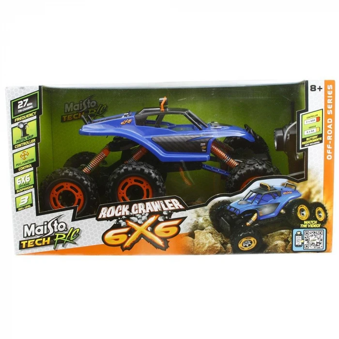 Maisto Rock Crawler 6x6 Uzaktan Kumandalı Mavi