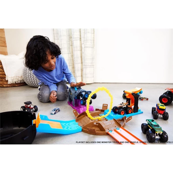 Hot Wheels Monster Trucks Yerleştir ve Fırlat Oyun Seti