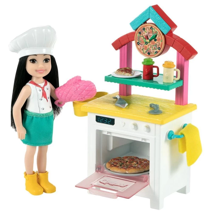 Barbie Chelsea Meslekleri Öğreniyor Bebek ve Oyun Setleri Serisi