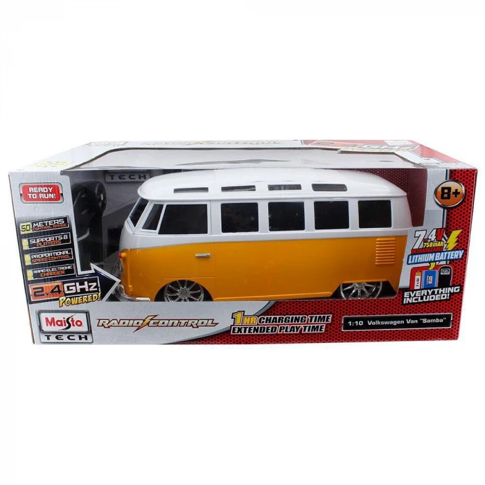 Maisto 1:10 Volkswagen Van Samba Uzaktan Kumandalı Araba Sarı