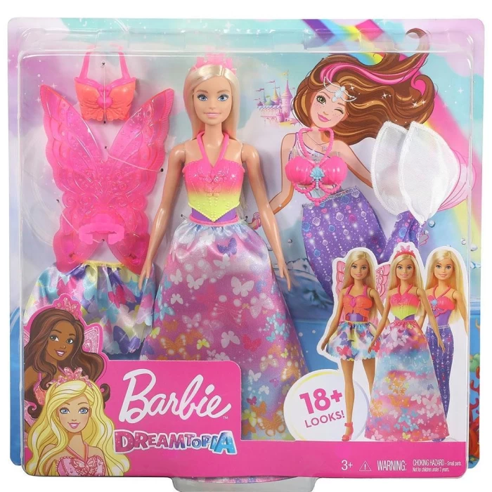 Barbie Dreamtopia Dönüşen Prenses Bebek Oyun Seti