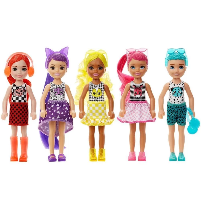 Barbie Color Reveal Renk Değiştiren Sürpriz  Chelsea Renk Bloklu