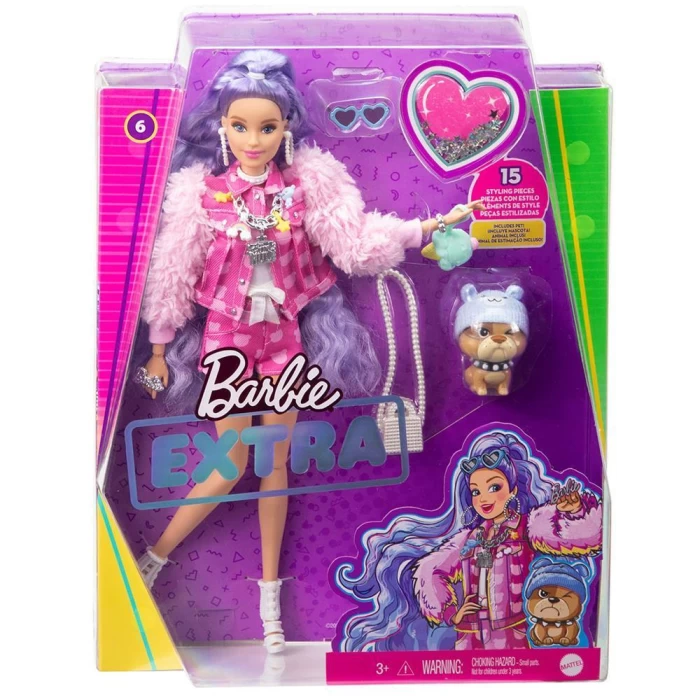 Barbie Extra - Mor Saçlı Bebek