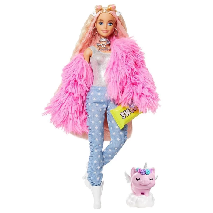 Barbie Extra - Pembe Ceketli Bebek