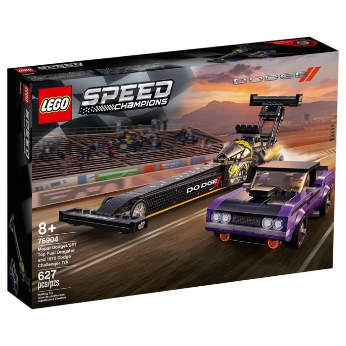 Lego Speed Champions Mopar Dodge//SRT Top Fuel Dragster ve 1970 D