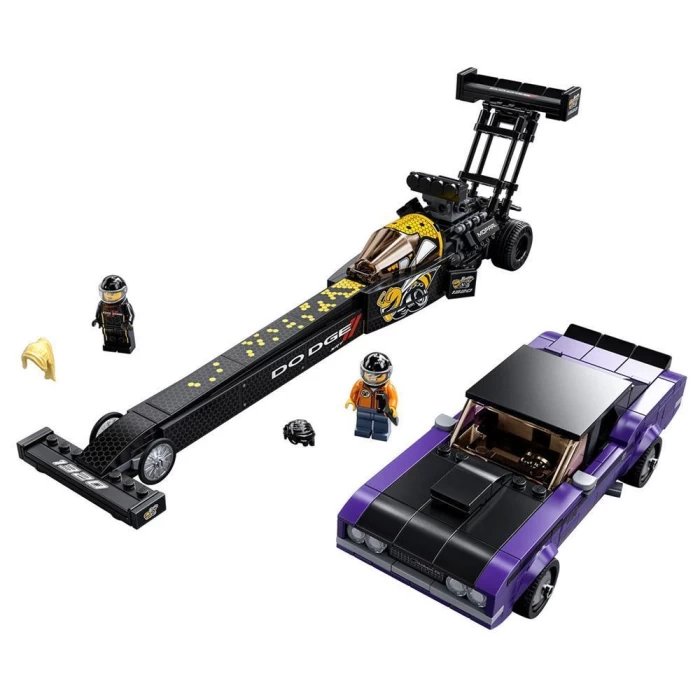 Lego Speed Champions Mopar Dodge//SRT Top Fuel Dragster ve 1970 D