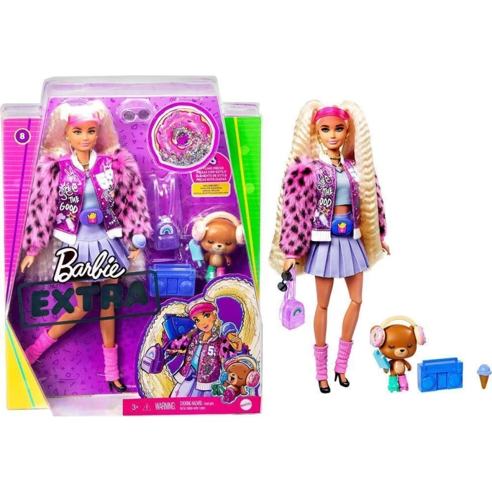 Barbie Extra Pembe Şapkalı Bebek