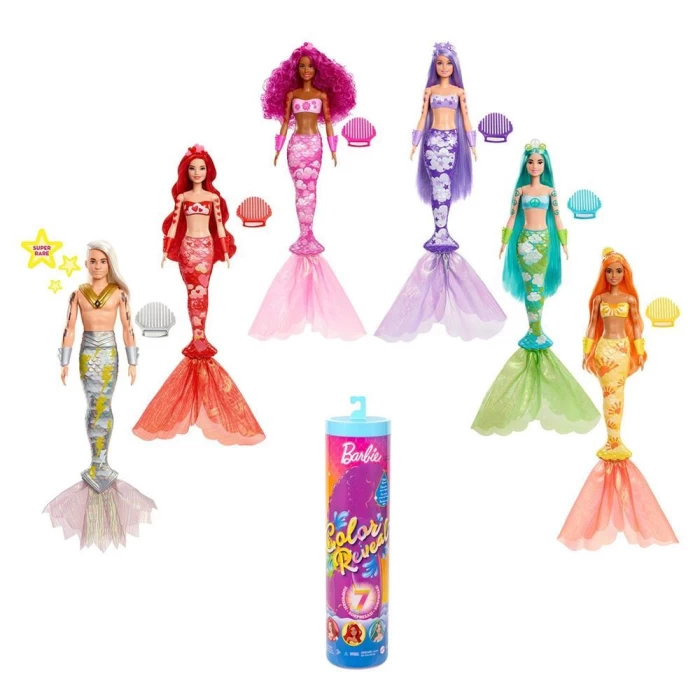 Barbie Color Reveal Renk Değiştiren Sürpriz Gökkuşağı Deniz Kızı