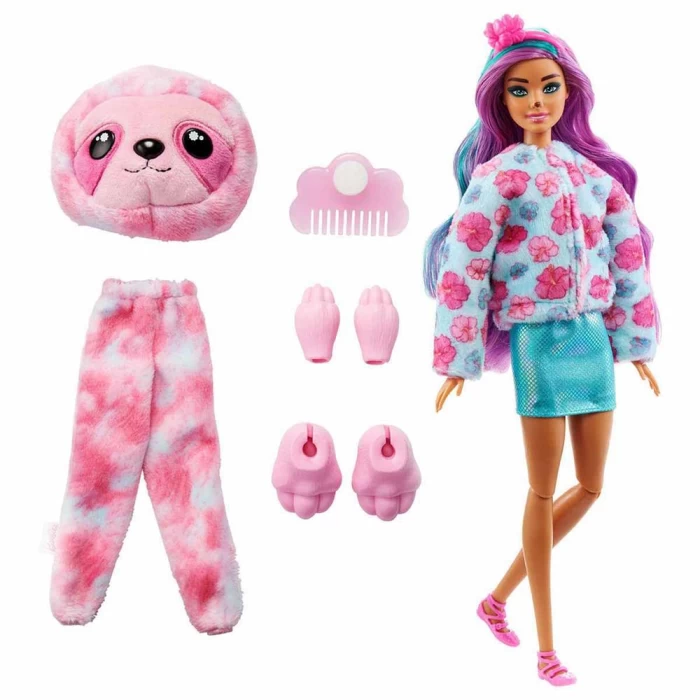 Barbie Cutie Reveal Bebekler Seri 2 - Çiçekli Tembel Hayvan