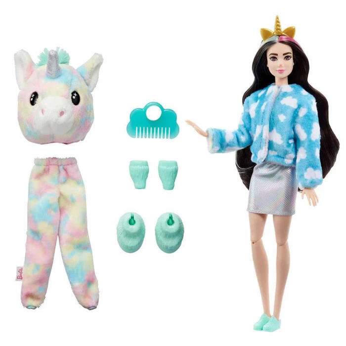Barbie Cutie Reveal Bebekler Seri 2 - Gökkuşağı Unicorn