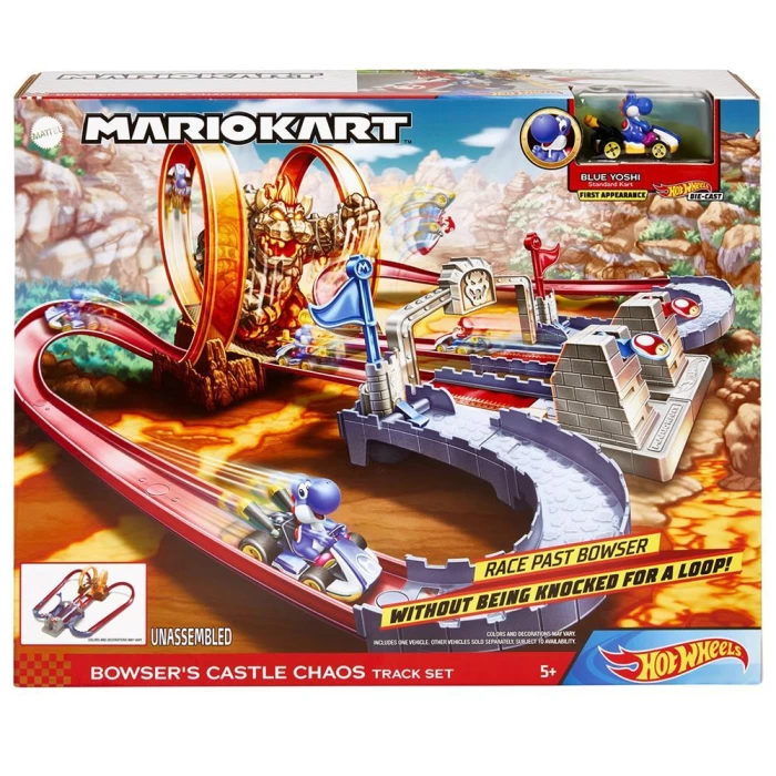 Hot Wheels Mario Kart Bowserın Kalesinde Kaos Oyun Seti