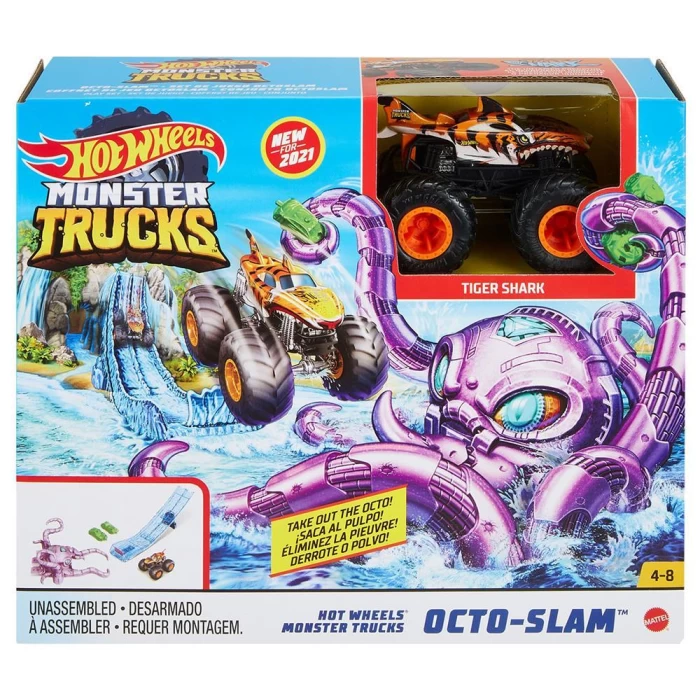 Hot Wheels Monster Trucks Aksiyona Başlangıç Oyun Seti - Octo-Sla