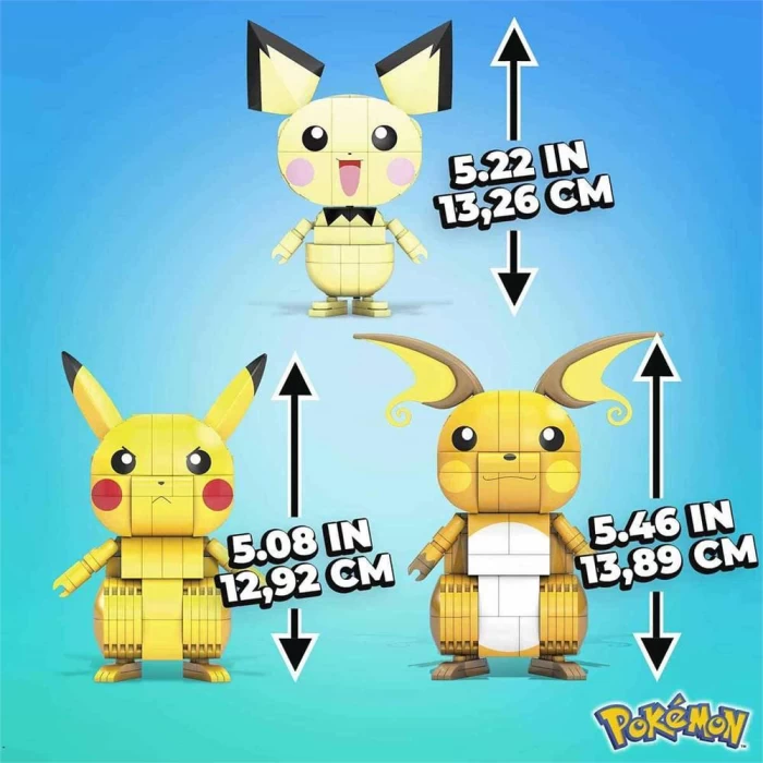 Mega Pokemon Pikachu Dönüşüm Üçlüsü
