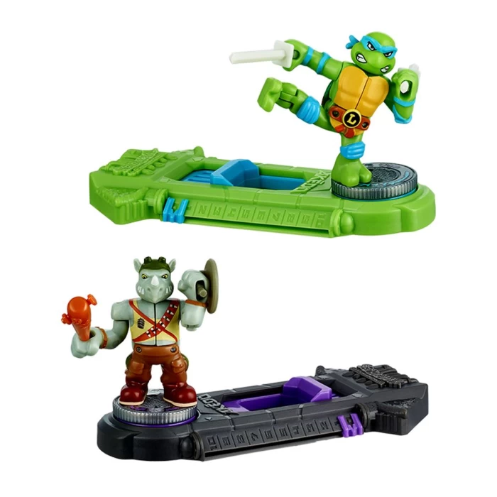 Akedo TMNT Leonardo ve Rocksteady 2li Figür