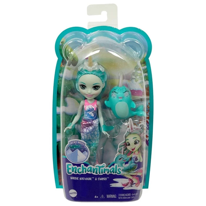 Enchantimals Popüler Karakter Bebekler - Naddie Narwhal ve Sword