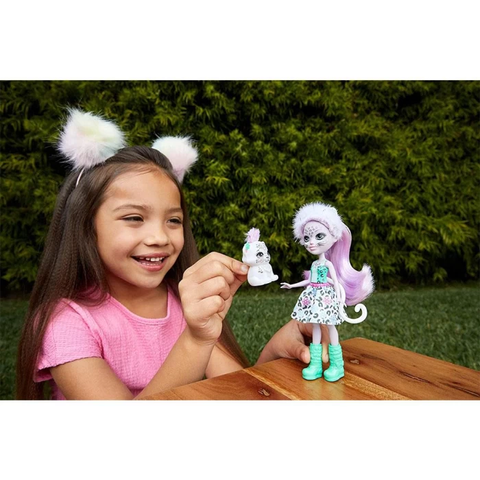 Enchantimals Popüler Karakter Bebekler - Sybill Snow Leopard ve F