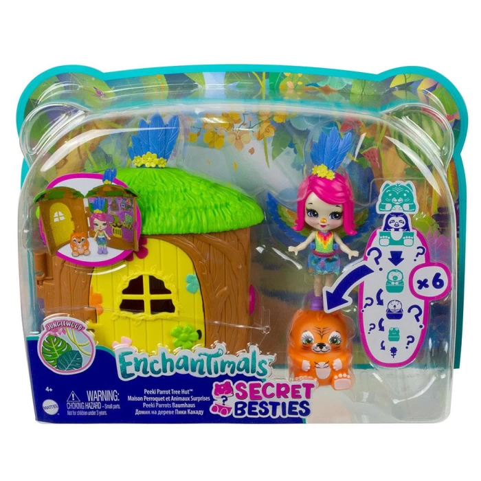 Enchantimals Secret Besties Papağan Peekinin Ağaç Evi Oyun Seti