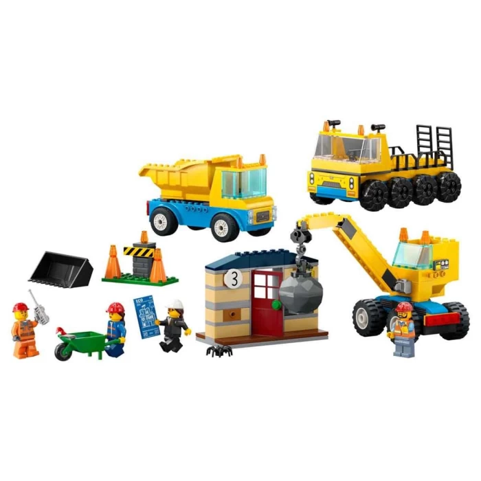 LEGO City İnşaat Kamyonları ve Yıkım Gülleli Vinç 60391