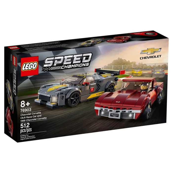 Lego Speed Champions Chevrolet Corvette C8.R Yarış Arabası ve 196