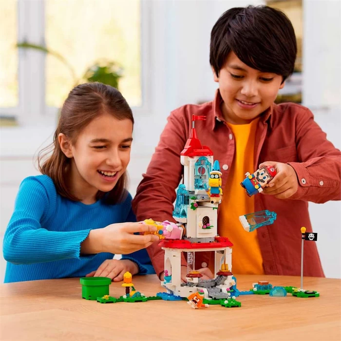 Lego Super Mario Cat Peach Kostümü ve Donmuş Kule Ek Macera Seti