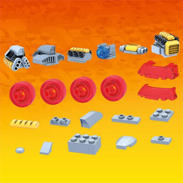 Mega Hot Wheels Aksesuarlı Dörtlü Araç Seti