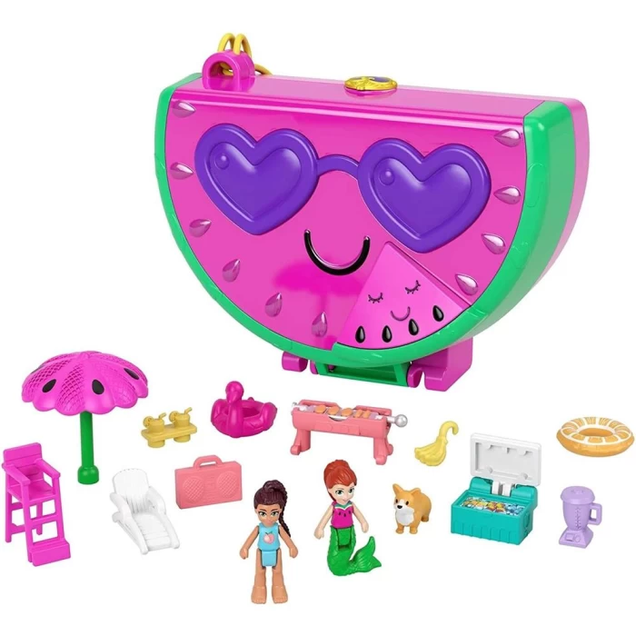 Polly Pocket Karpuzlu Havuz Partisi Kompakt Oyun Seti