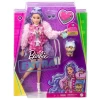 Barbie Extra - Mor Saçlı Bebek