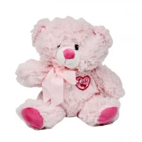 Peluş Love Kalp Desenli Pembe Ayı 35 cm