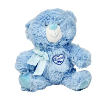 Peluş Love Kalp Desenli Mavi Ayı 28 cm