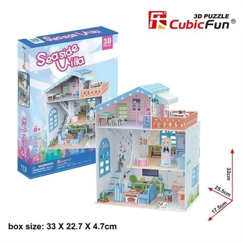 Cubic Fun 3D Puzzle 112 Parça Sahil Evi