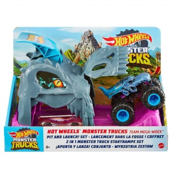 Hot Wheels Monster Trucks Yerleştir ve Fırlat Oyun Seti