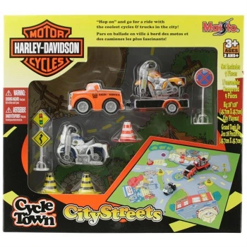 Maisto Harley-Davidson City Streets Oyun Seti Turuncu Araç