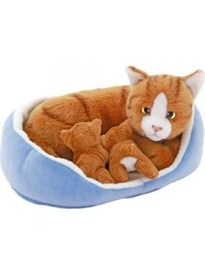 Animals Of The World Sepette Yavrulu Kedi Peluş Oyuncak