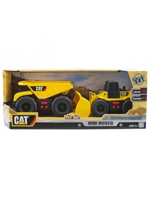 Cat Dump Truck İş Makinesi Wheel Loader Mini Sesli ve Işıklı Araç