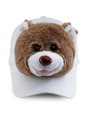 Neco Plush Boz Ayı Kep Şapka Beyaz