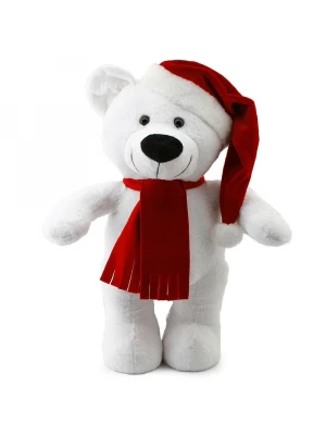 Yılbaşı Özel Noel Ayı 55 cm Beyaz