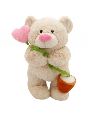 Neco Plush Kalp Çiçekli Ayı 70 Cm