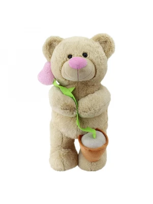 Neco Plush Kalp Çiçekli Peluş Ayı 55 Cm